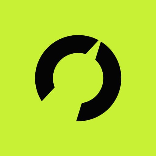 Lunova icon, black on lime