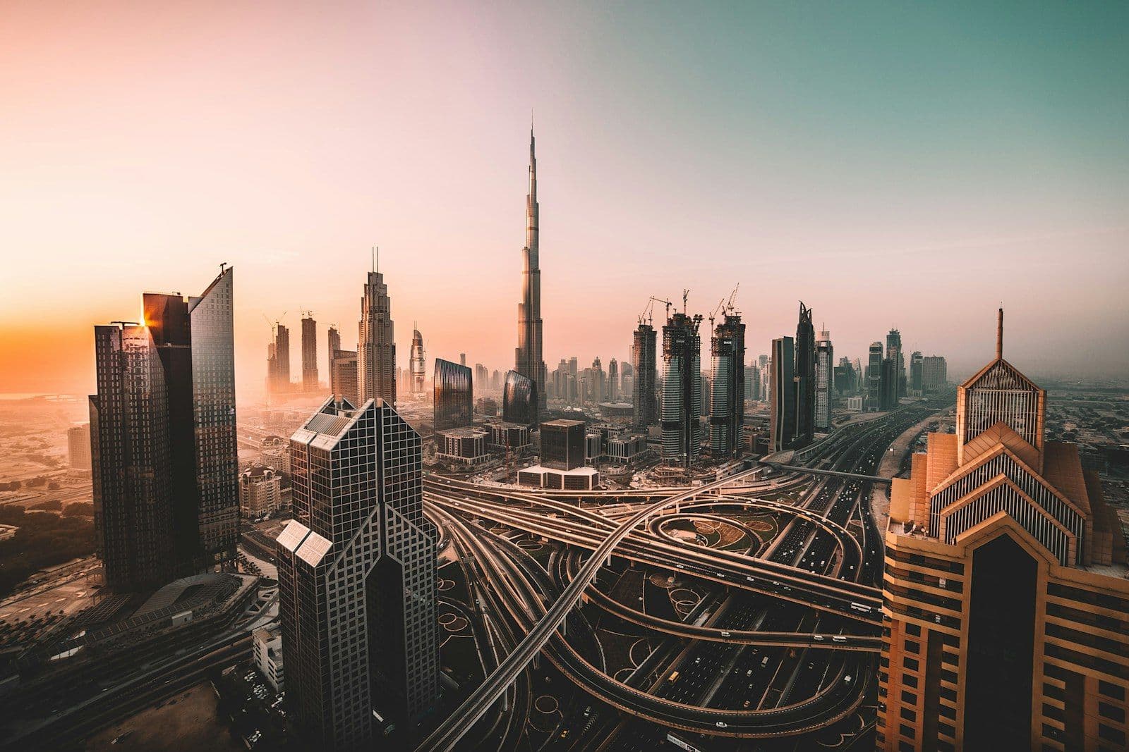 High-rise towers on the Dubai skyline
